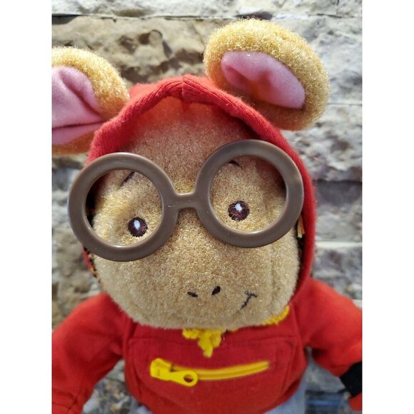 Playskool Dress Me Arthur Plush 14” Stuffed Animal Toy PBS 1996 Red Hoodie RARE - Picture 3 of 10